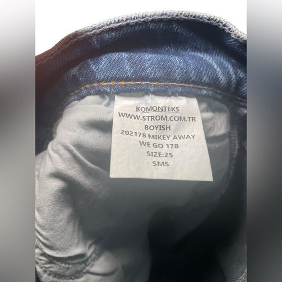 Boyish The Mikey Cropped Jeans Size 25 - Picture 7 of 9